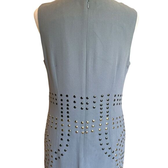 Cynthia Rowley Silk Studded Mini Dress Slate Blue Gray Womens Size 8 - Picture 5 of 12